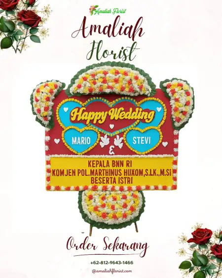 Papan Bunga Pernikahan Karangkliwon